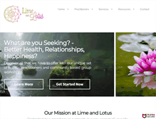 Tablet Screenshot of limeandlotus.com